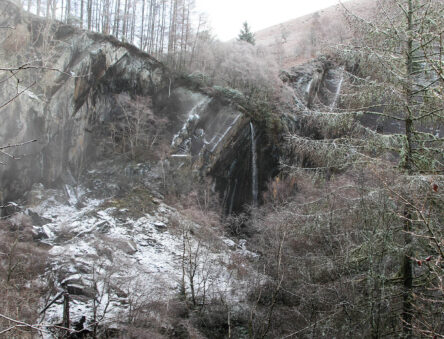 CAT quarry in winter